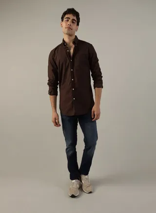 AE Slim Fit Flex Oxford Button-Up Shirt 