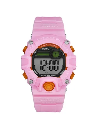 Kids' Water Resistant Digital Wrist Watch A9936-PPPS - 37 mm - Pink 