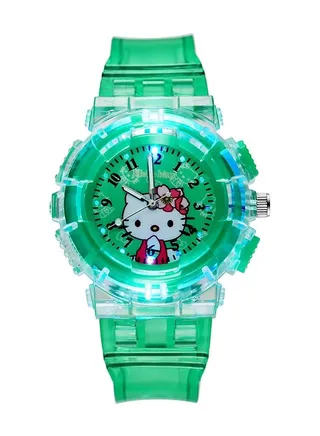 Hellokitty Student Cartoon Watch Luminous Watch Green 