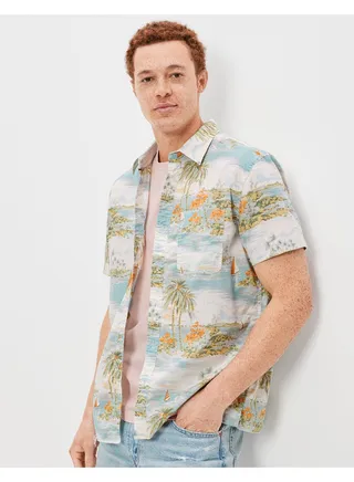 AE Tropical Button-Up Resort Shirt 