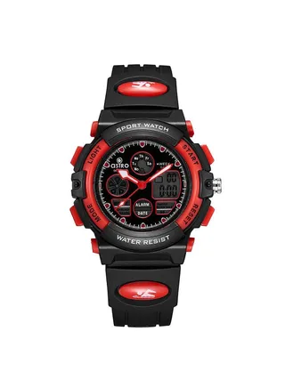 ASTRO Kids Analog-Digital Silver Dial Watch - A23806-PPBR 