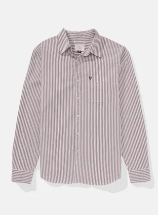 AE Striped Everyday Oxford Button-Up Shirt 