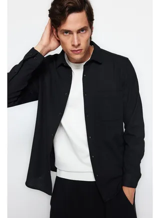 Shirt - Black - Regular fit 