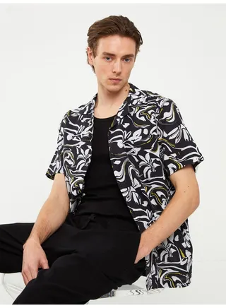 Regular Fit Short Sleeve Patterned Men's Shirt 
