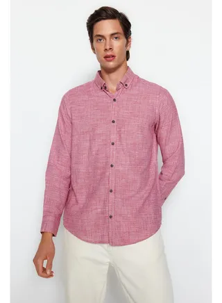 Shirt - Red - Slim fit 