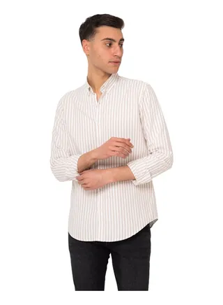 Slim Fit Striped Oxford Shirt 