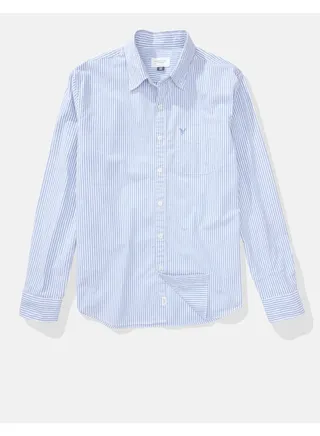 AE Striped Everyday Oxford Button-Up Shirt 