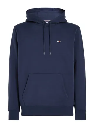 Men's Fleece Flag Patch Hoody Sweatshirt, Navy 