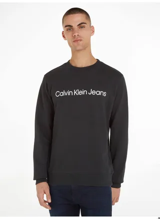 Men's Logo Sweatshirt, Cotton, Black 