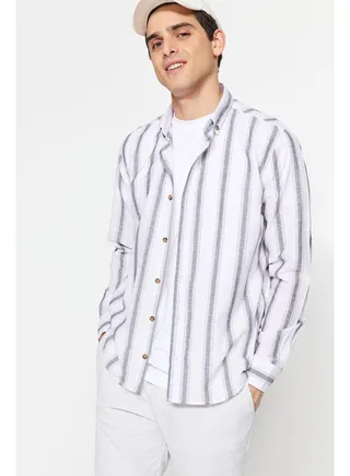 Man Shirt Black And White 