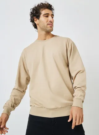 Relaxed Fit Cotton Terry Sweatshirt