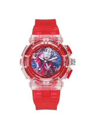 Kids Sports Watch LED Digital Electronic Clock Transparent Waterproof 