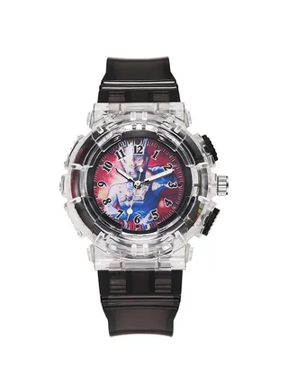 Kids Sports Watch LED Digital Electronic Clock Transparent Waterproof 