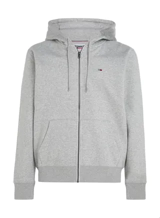 Men's Organic Cotton Fleece Zip-Thru Hoody Sweatshirt, Grey 
