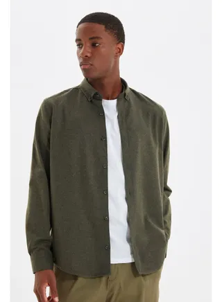 Shirt - Green - Slim fit 