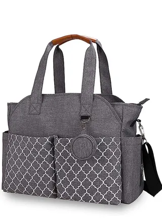 Lmbabter Diaper Bag Tote with Changing Station Upgrade Multi-Function Baby Bag with Adjustable Shoulder Strap 