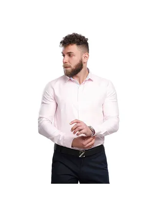 Coup Basic Shirt For Men - Slim Fit - Rose 