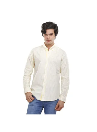 Coup Strip Shirt For Men - Regular Fit - Yellow 