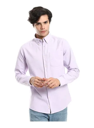 Button Down Collar Long Sleeves Shirt 