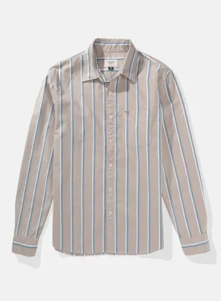 AE Striped Everyday Oxford Button-Up Shirt 