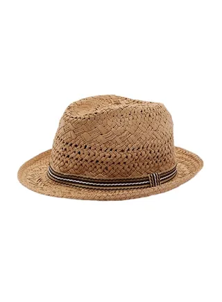Straw Trilby Hat Beige 
