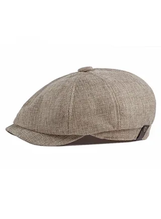 Fashion Autumn Winter Cotton Breathable Beret Cap Sun Protection Comfort  Adjustable Cowboy Cap for Men Women Youth 