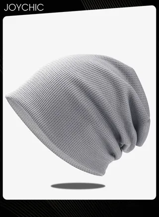 Slouch Beanie Hat for Men Women Stretchy Skull Cap Soft Spring Autumn Warm Daily Outdoor Cuffed Hats Unisex Comfortable Beanie  Grey 