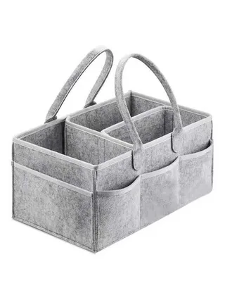 Portable Baby Diaper Storage Bag Newborn / Grey 