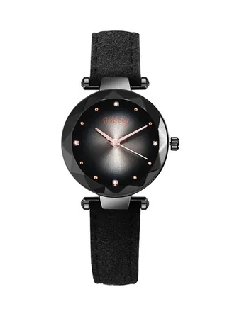 Girls' Water Resistant Leather Analog Watch 
