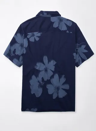 AE Floral Button-Up Poolside Shirt 