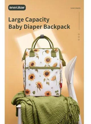 Multifunctional Print Travel Nappy Bag With High-Quality Material 