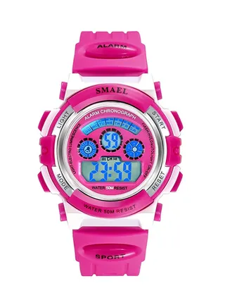 Kids' Water Resistant Rubber Digital Watch Smael-40-S-RED 