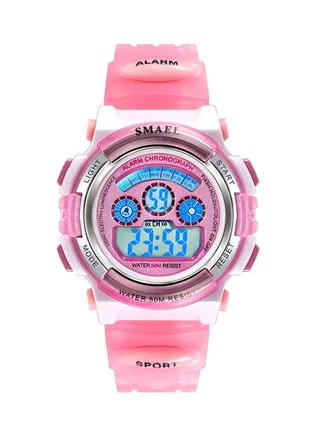 Kids' Water Resistant Rubber Digital Watch Smael-40-S-PIN1 