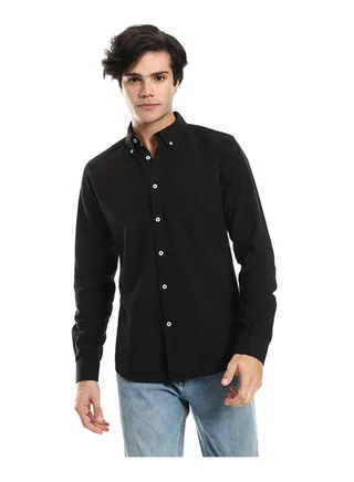 Button Down Collar Long Sleeves Shirt 