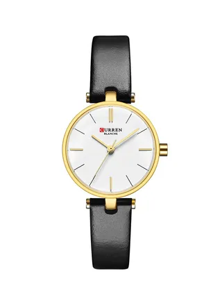 girls Leather Analog Wrist Watch C9038L-1 - 27 mm - Black 