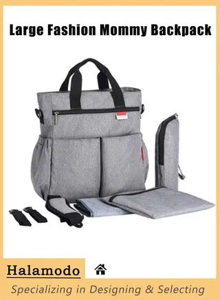 Large Baby Diaper Bag, Multifunctional Diapers Changing Bag, Waterproof  Nappy Nursing Bags, Fashion Mommy Backpack for Newborn Mother Father Shopping Travel Outdoor 