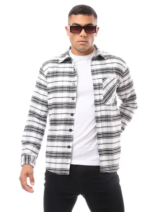 Multicolour Buttoned Comfy Patterned Shirt 