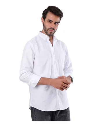 Coup Regular Fit Basic Shirt For Men Color White 