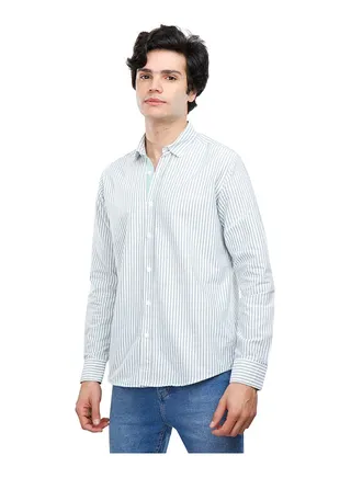 Coup - Stripe Oxford Shirt with Long Sleeves 