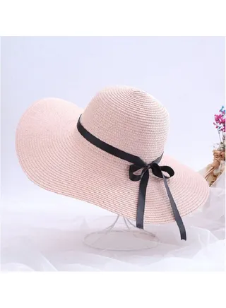 New Big Eave Road Flying Straw Hat Foldable Sun Visor 