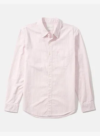 AE Striped Slim Fit Oxford Button-Up Shirt 