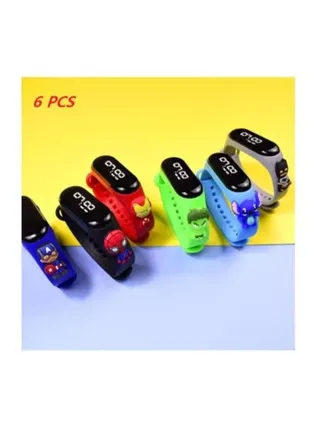 Kids' Spiderman Kids LED Digital Watch 6 pcs 