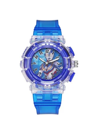 Kids Sports Watch LED Digital Electronic Clock Transparent Waterproof 