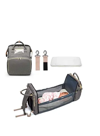 Baby Changing Bag Backpack Waterproof Multi-Function Diaper Bag with Changing Mat & Stroller Straps Large Capacity Back Pack Nappy Bag Changing Backpack 