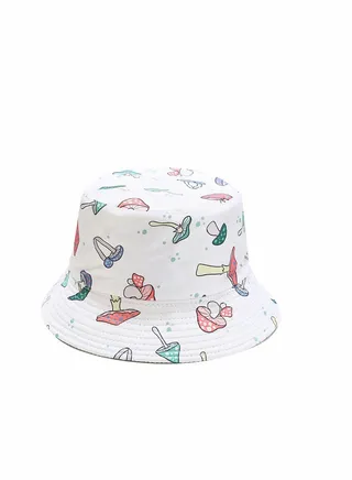 Bucket Hat, Fashion Mushroom Pattern Hat, Reversible Summer Sun Cap for Women Men Outdoor Travel 