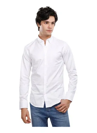 Coup Slim Fit Basic Shirt For Men Color OffWhite 