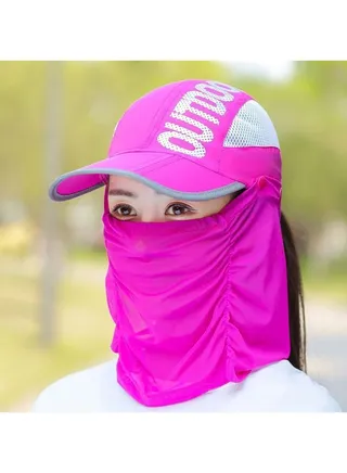 Foldable Fishing Cap Hat Outdoor Sun Protection Breathable Mosquito Duck Tongue Cap With Mesh For Man And Women 