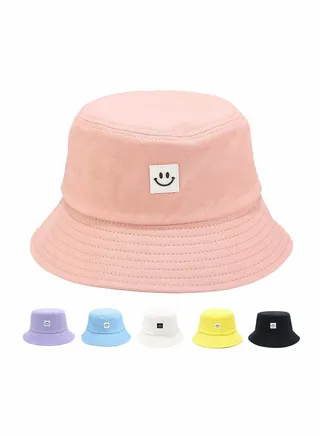 Bucket Hat Summer Travel Bucket Cap Beach Sun Hat Smile Visor for Women Men Teens (Smiling Face) 