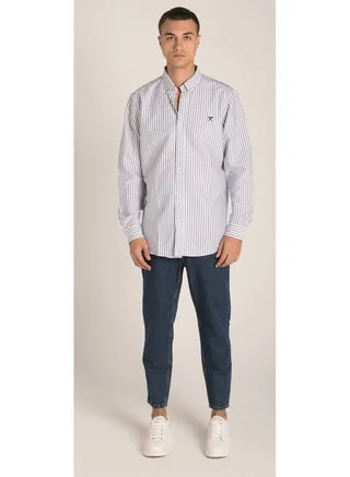 Long Sleeves Casual Striped Sh 