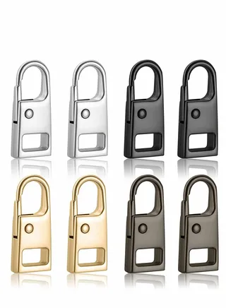 8 Pieces Removable Pull Tab Zipper Puller Accessories Universal Zipper Head Buckle Pull Pendant for Luggage Backpack Jacket Suitcase Coat 